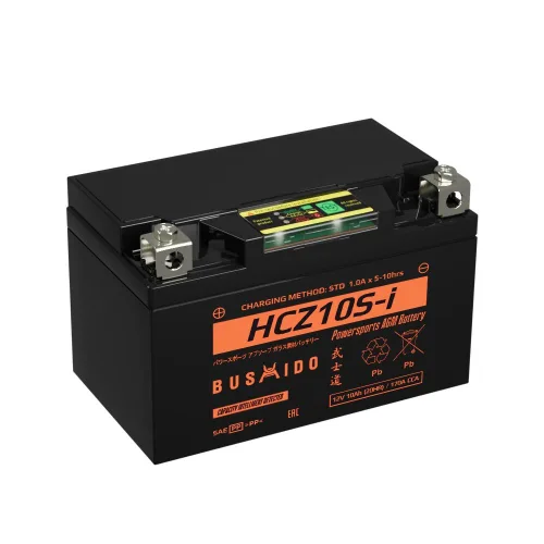 Мото BUSHIDO HCZ10S-i ( YTX7A-BS, 10Ah) пр