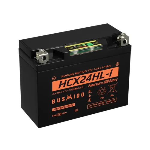 Мото BUSHIDO HCX24HL-i (YTX24HL-BS, 27Ah) обр